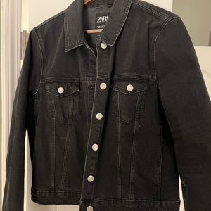Zara Black Denim Jacket Size XXL